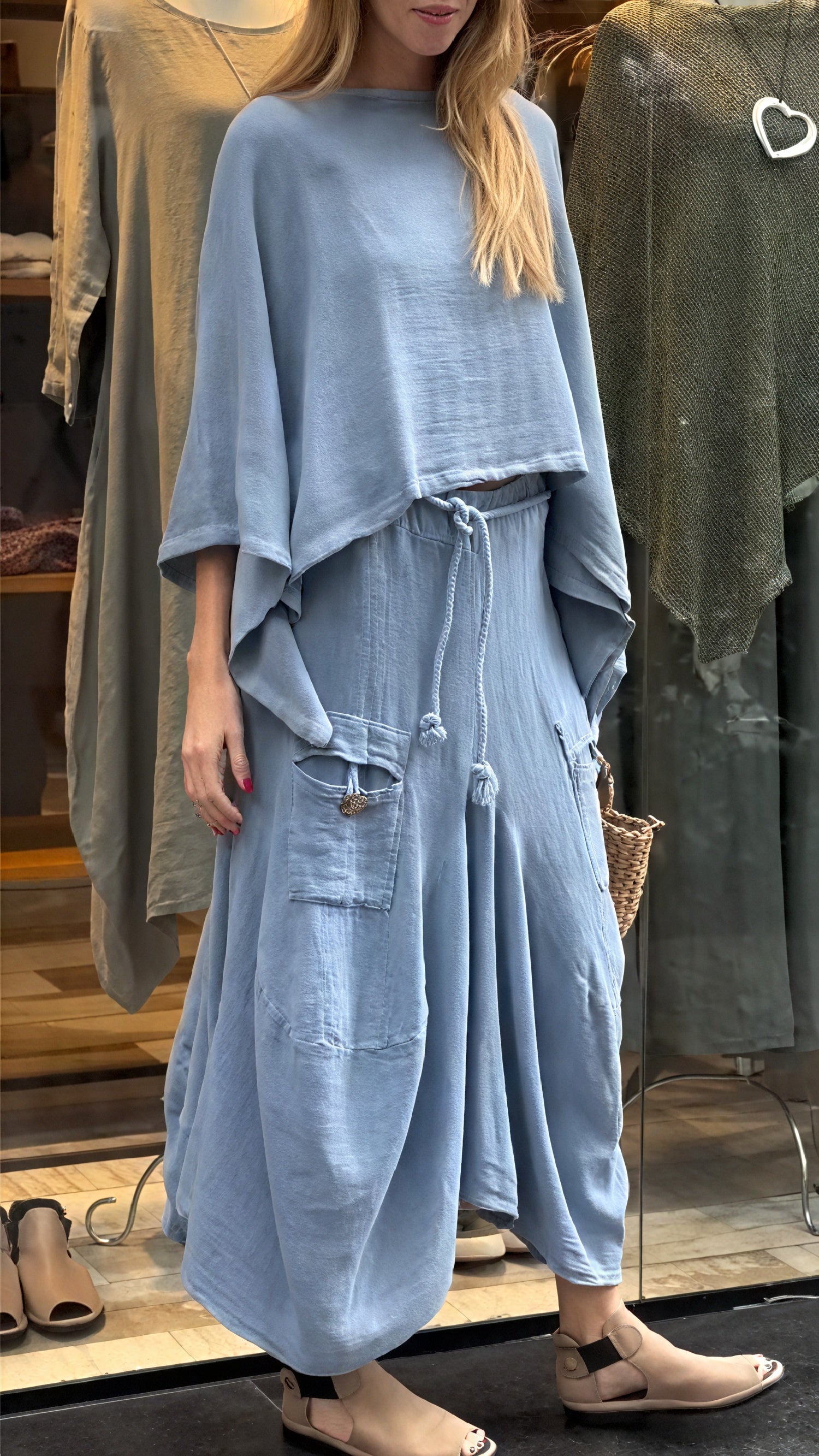 Damen Zweiteiler Set – Relaxed Fit Top & Hose mit Kordelzug, Taschen-81991-6905fe23-0855-4af9-9f42-2d8d80ce4b77