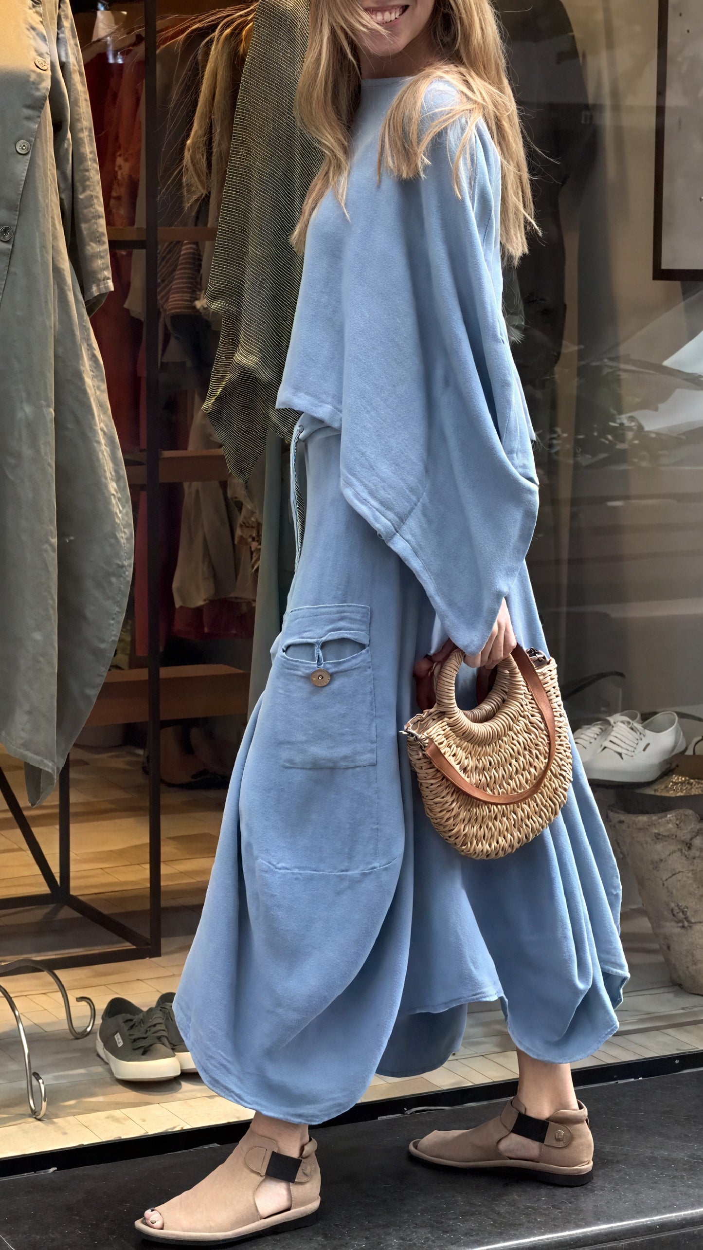 Damen Zweiteiler Set – Relaxed Fit Top & Hose mit Kordelzug, Taschen-81991-cbcb318b-6766-4ce2-9dac-e586d4503c55