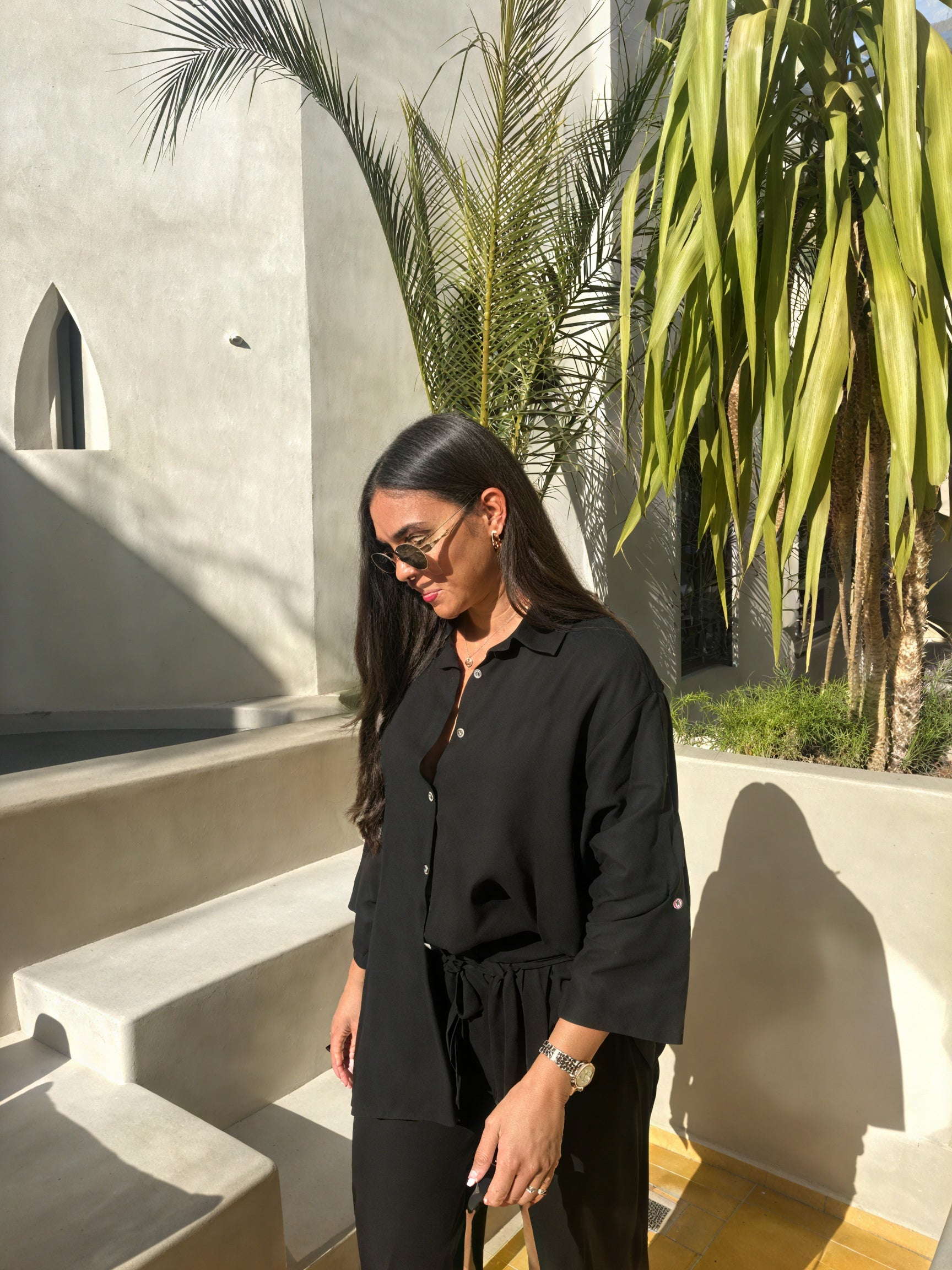 Damen Leinen Zweiteiler – Button-Down Hemd & Hose, lockere Passform-82126-4c62a9c9-62b1-4af9-a295-5d5389e43c8c