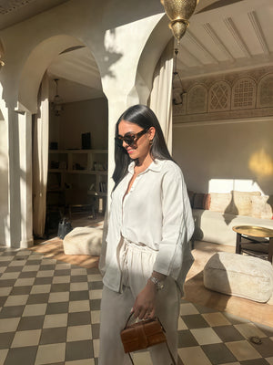 Damen Leinen Zweiteiler – Button-Down Hemd & Hose, lockere Passform-82126-f9b89482-7909-489d-93f6-d34d496f82b5