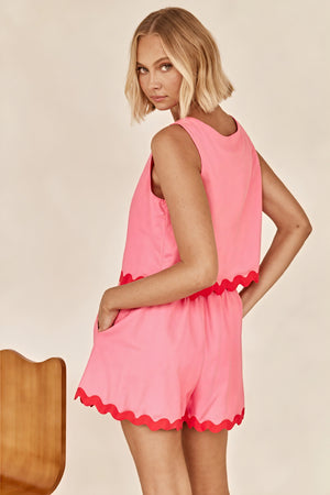 Zweiteiliges Set - Muschelsaum & Shorts