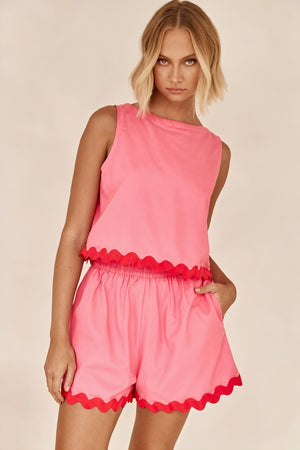 Zweiteiliges Set - Muschelsaum & Shorts