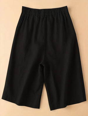 Weite Culottes - Hohe Taille, Bundfalten
