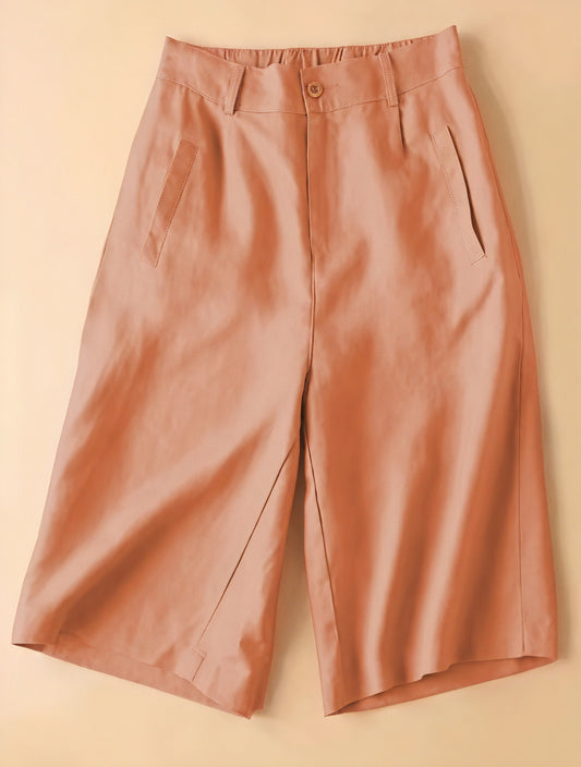 Weite Culottes - Hohe Taille, Bundfalten