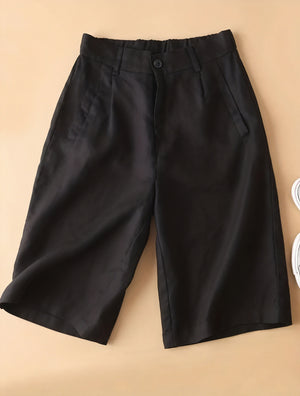 Weite Culottes - Hohe Taille, Bundfalten