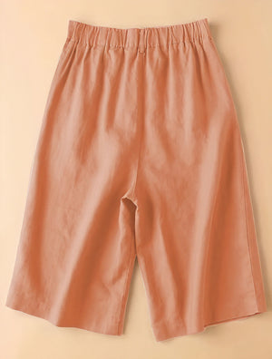 Weite Culottes - Hohe Taille, Bundfalten
