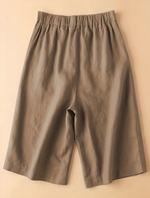 Weite Culottes - Hohe Taille, Bundfalten