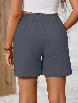 Lässige High-Waist Shorts mit Struktur