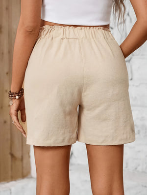 Lässige High-Waist Shorts mit Struktur