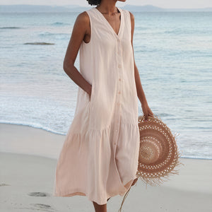 Sheila | Elegant Button-Down Summer Dress for Comfort and Style - Image 1
