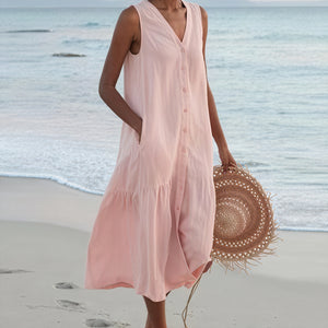 Sheila | Elegant Button-Down Summer Dress for Comfort and Style - Image 4