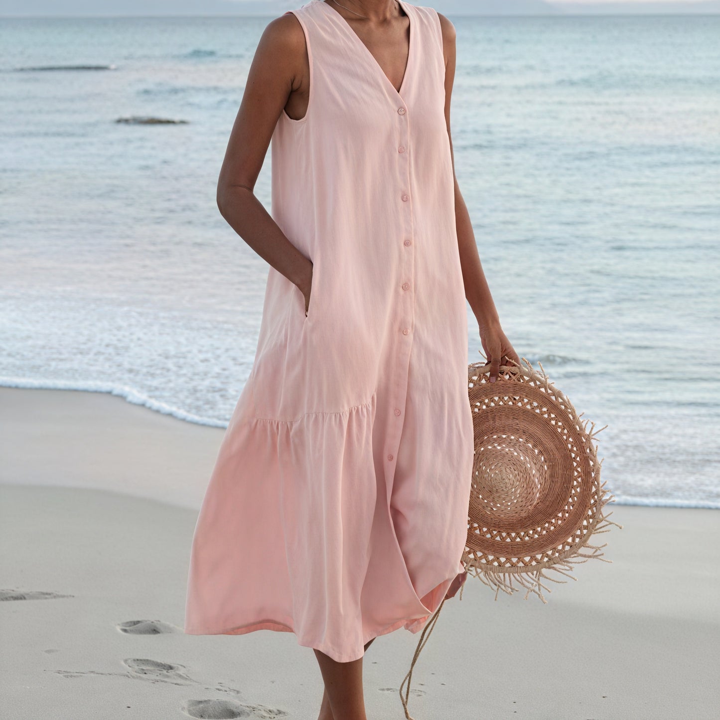 Sheila | Elegant Button-Down Summer Dress for Comfort and Style - Image 4
