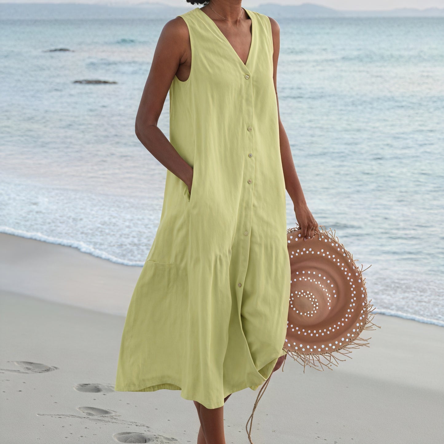 Sheila | Elegant Button-Down Summer Dress for Comfort and Style - Image 6