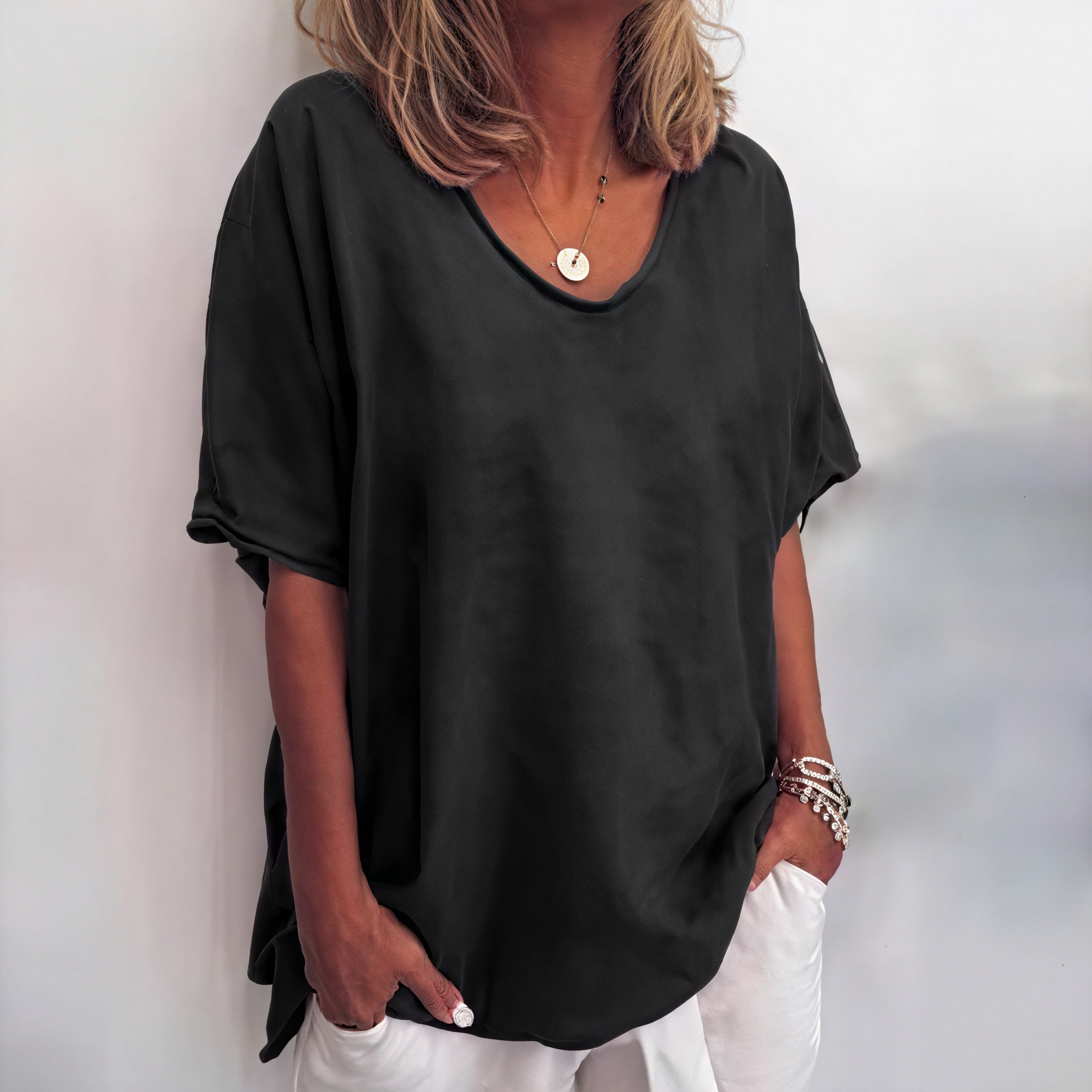 Denise | Stylish Loose Blouse with Tummy Coverage - Image 6