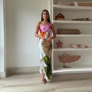 Damen Maxikleid – Ärmellos, One-Shoulder, Halterneck, mit Print-83229-601f6e0b-4ec1-4c68-b0ba-7e08fc090395