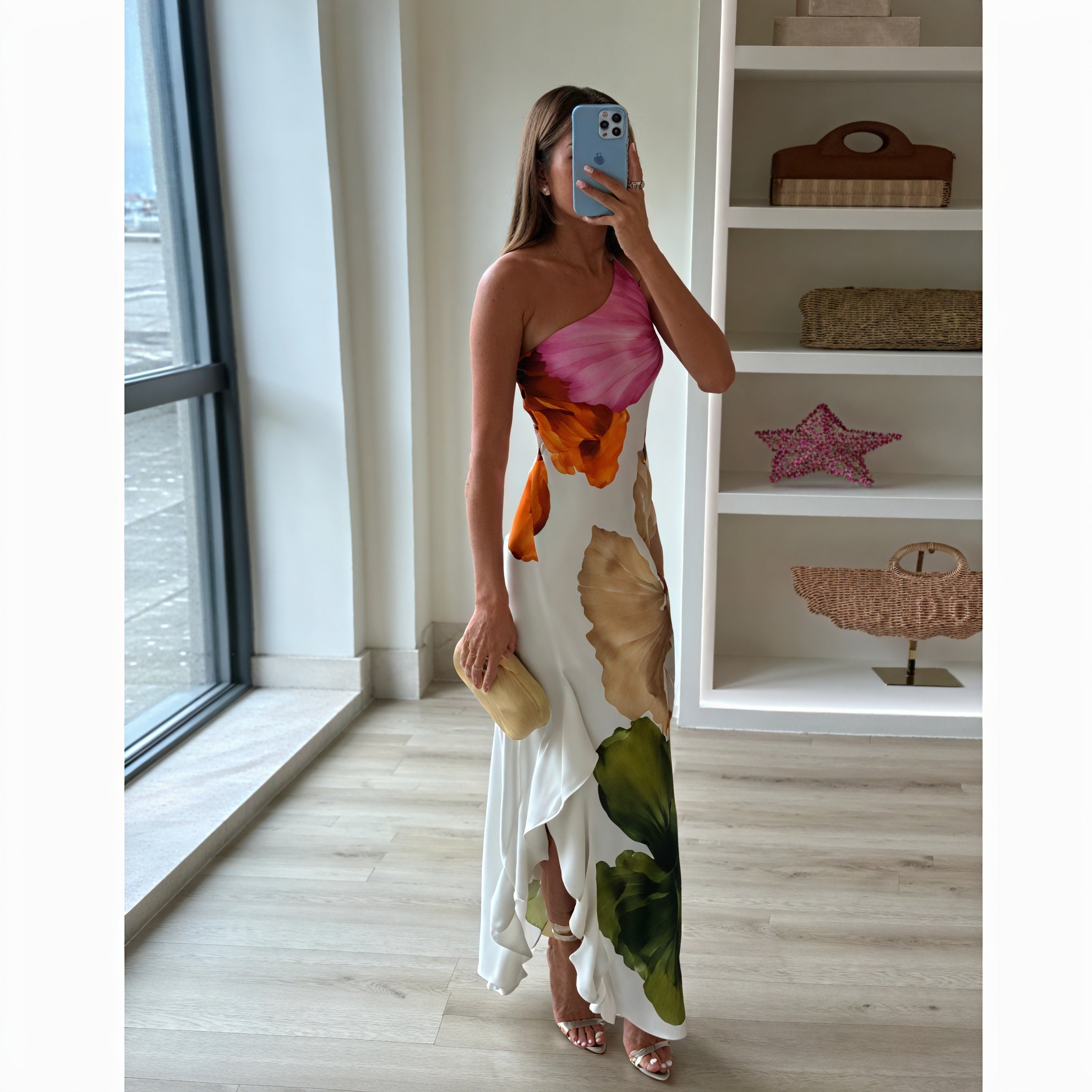 Damen Maxikleid – Ärmellos, One-Shoulder, Halterneck, mit Print-83229-c56dcf30-7b45-4b00-acbb-e87ea533f400