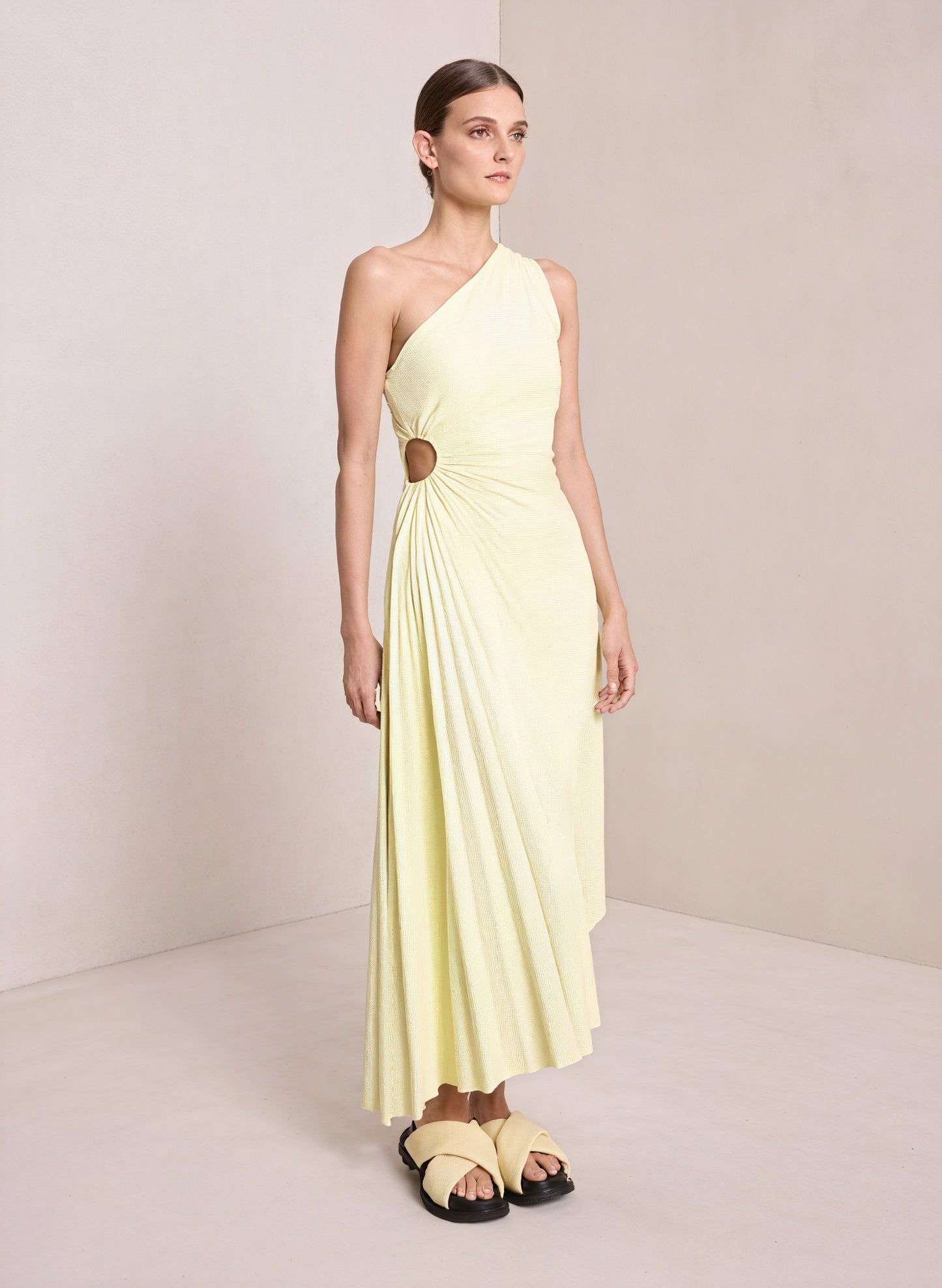 Damen Kleid One-Shoulder Plissee Asymmetrischer Saum Elegant-83236-efc92923-2625-4470-9f98-742035a93e74