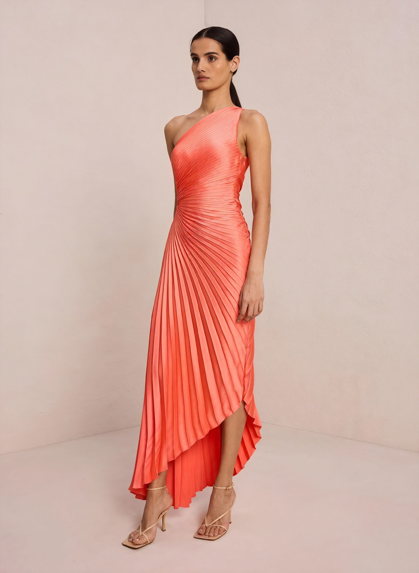 Damen Kleid One-Shoulder Plissee Asymmetrischer Saum Elegant-83236-8950510a-1699-400a-aab7-04442e5b04ba