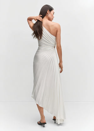 Damen Kleid One-Shoulder Plissee Asymmetrischer Saum Elegant-83236-481aad76-ce7e-4a7e-8191-d9b13c0d8328