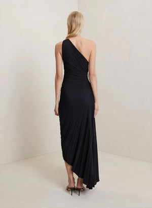 Damen Kleid One-Shoulder Plissee Asymmetrischer Saum Elegant-83236-9623e261-924c-416f-9ff4-4aa2dcde91a6