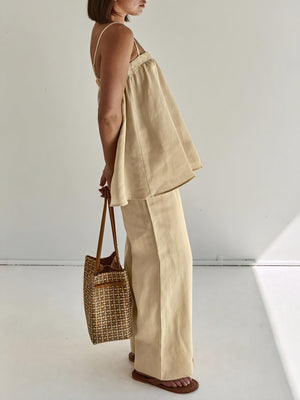 AVA MODA Damen Zweiteiler – Lässiges Trägertop & Hose mit Weitem Bein, Leicht & Atmungsaktiv-83288-df9d0fa4-5c83-45b5-9c0a-69e527f5fd64