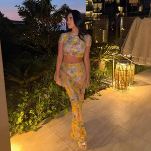 Damen Zweiteiler Set – Blumenprint Crop Top & Fließender Maxirock-83559-36bb46b6-2bf1-47ad-b822-5144f87646c5