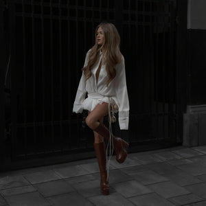 Damen Hemdblusenkleid Weiß Langarm mit Knopfleiste Elegant, AVA MODA-83661-7618abd9-a467-414f-b924-28a429e8daaa