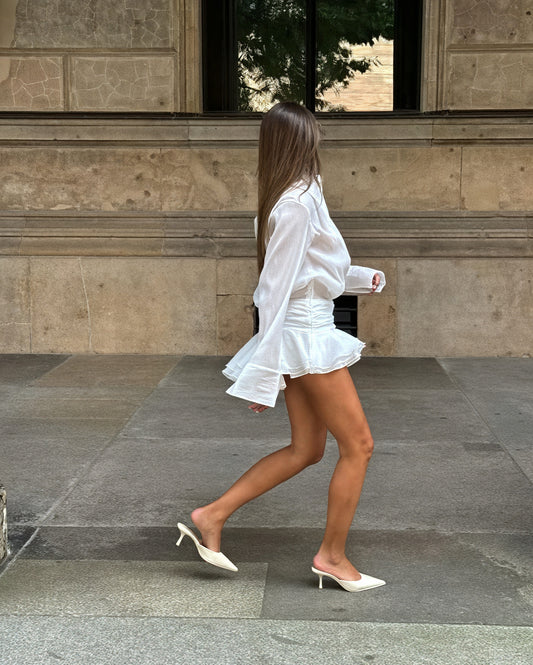 Damen Hemdblusenkleid Weiß Langarm mit Knopfleiste Elegant, AVA MODA-83661-68e87245-84db-4ff8-9ee7-59a66d10de4c