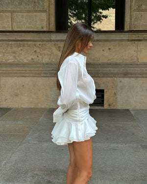 Damen Hemdblusenkleid Weiß Langarm mit Knopfleiste Elegant, AVA MODA-83661-6b47b93c-dd64-4447-aa4b-eb3a5cbe9438