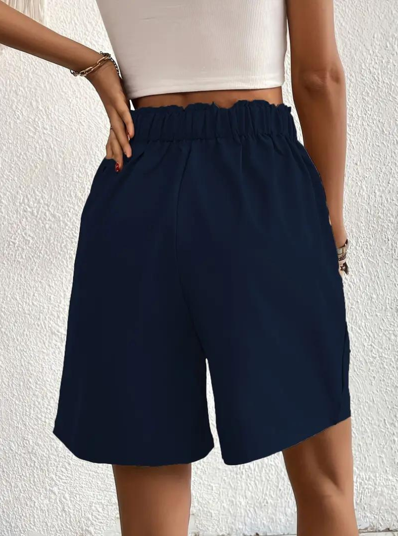 Damen Shorts – High-Waist, Plissiert, mit Taschen, Elegant, Vielseitig-82558-8369a4ca-1d25-4307-b8d2-4fe877935813
