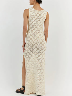 Damen Maxi-Strickkleid – Ärmellos, Offenes Netzdesign, Sommerlich-83712-05b7fa5f-addc-4a43-b0e5-c16204c9f6ac