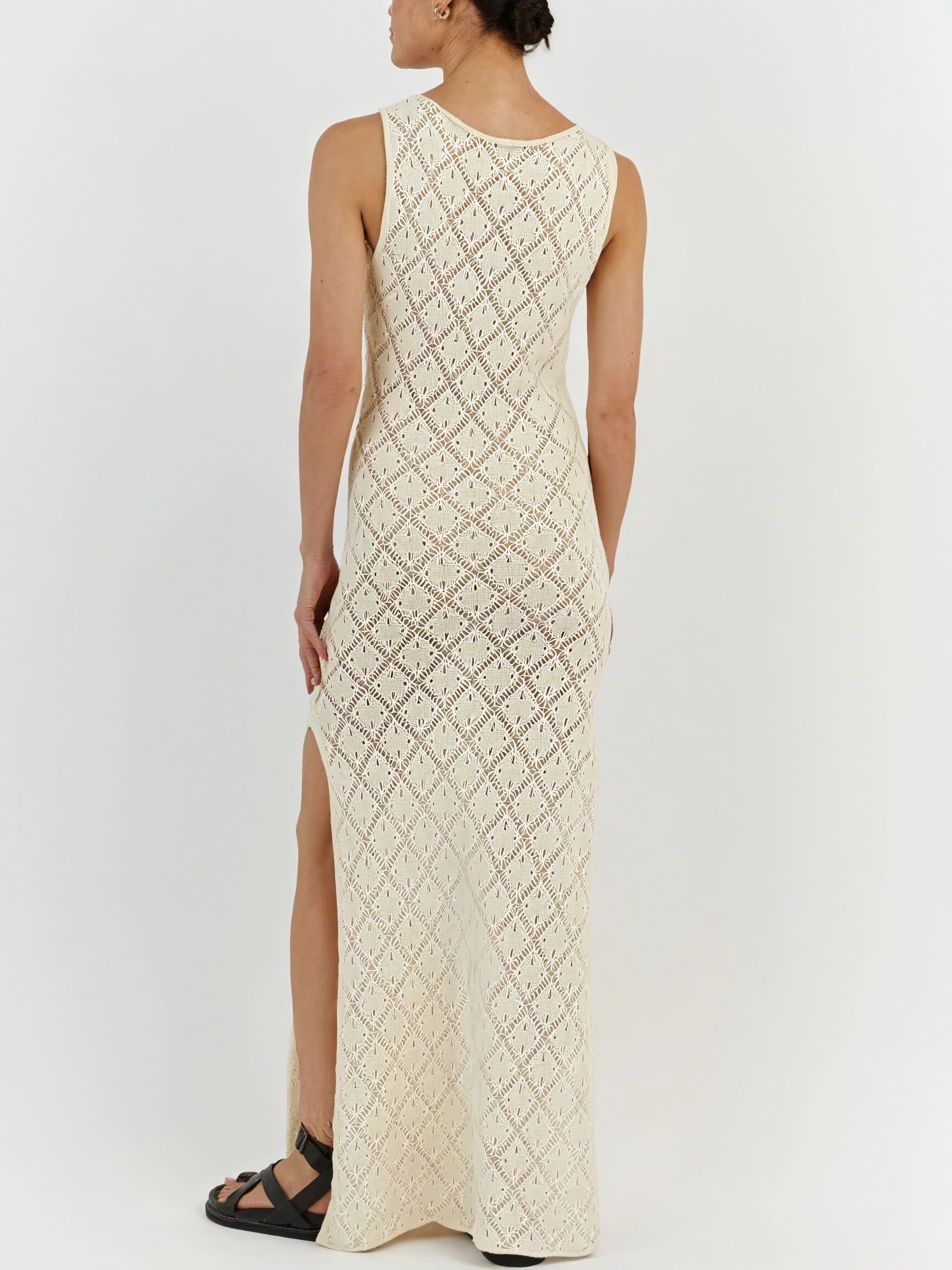 Damen Maxi-Strickkleid – Ärmellos, Offenes Netzdesign, Sommerlich-83712-05b7fa5f-addc-4a43-b0e5-c16204c9f6ac