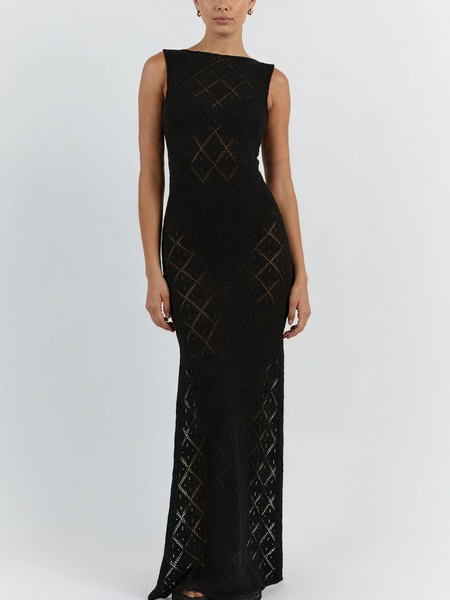 Damen Maxi-Strickkleid – Ärmellos, Offenes Netzdesign, Sommerlich-83712-bc0766b8-941b-4d04-99ef-3a870b2138f8