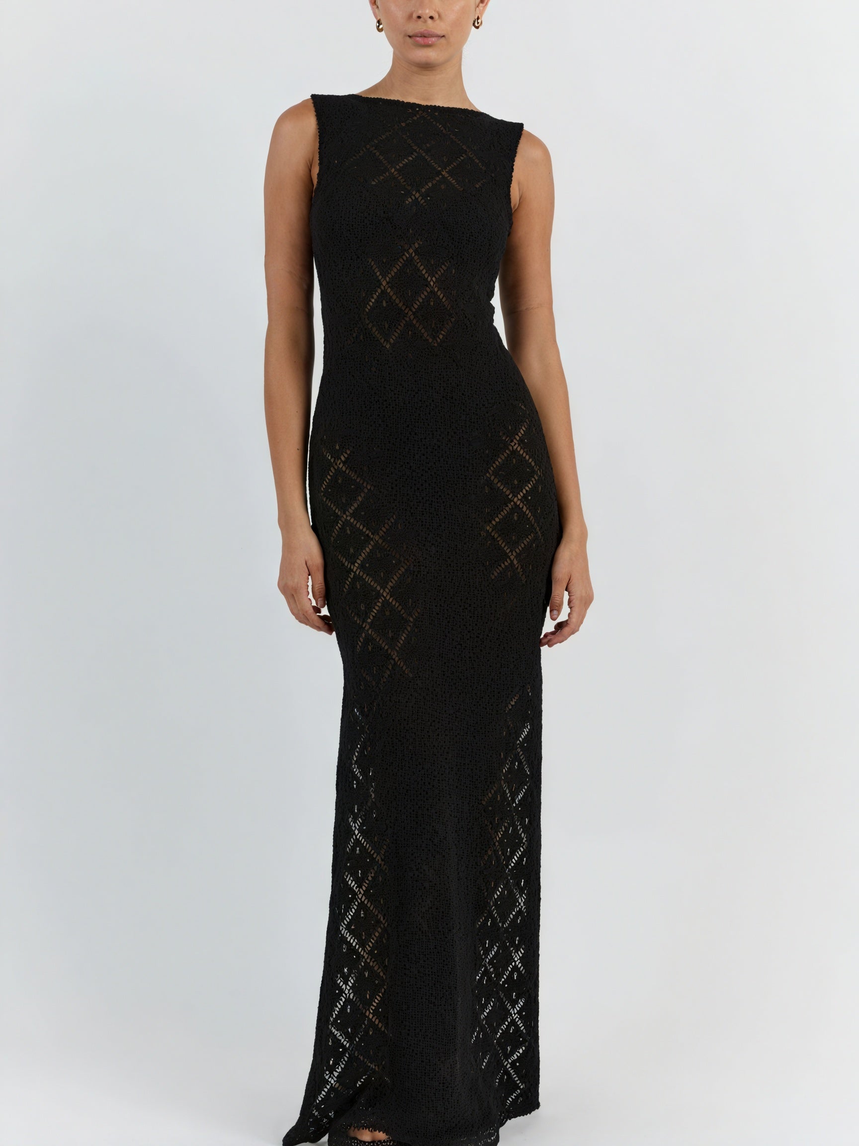 Damen Maxi-Strickkleid – Ärmellos, Offenes Netzdesign, Sommerlich-83712-bc0766b8-941b-4d04-99ef-3a870b2138f8