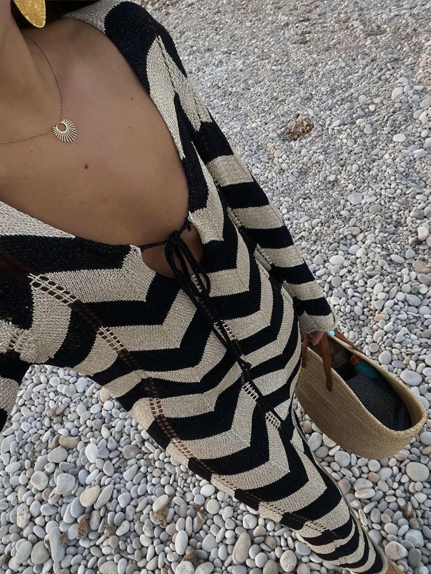 Damen Strickkleid – Chevron Muster, Langarm-83785-ceb59c37-a5b5-4761-8e16-553f8a3676af