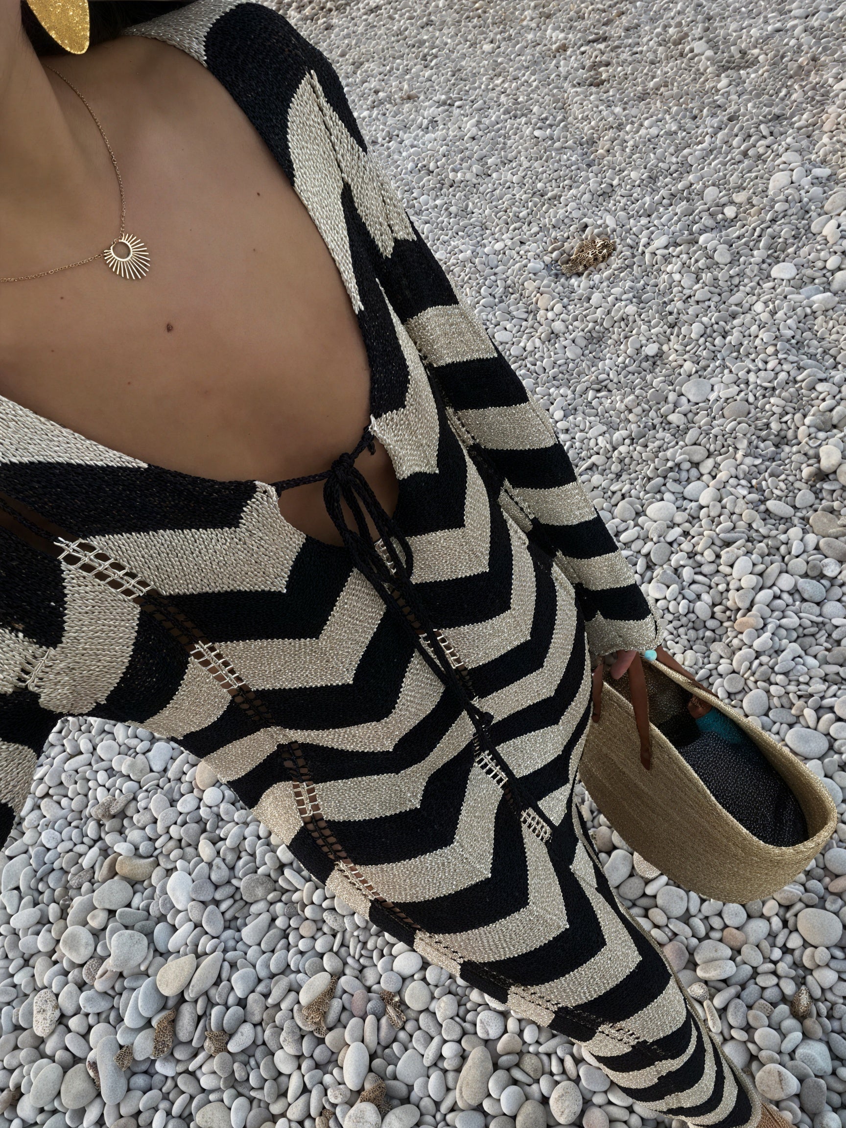 Damen Strickkleid – Chevron Muster, Langarm-83785-ceb59c37-a5b5-4761-8e16-553f8a3676af