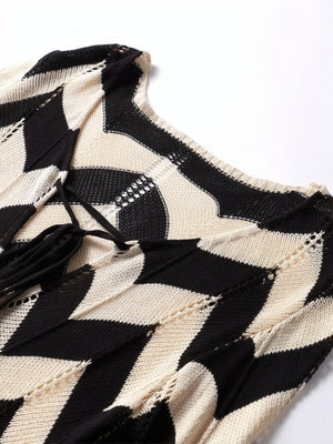 Damen Strickkleid – Chevron Muster, Langarm-83785-1f66fb26-1f63-4b3a-ade9-f6b36807cc72