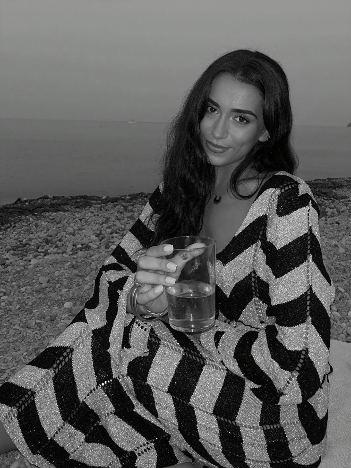 Damen Strickkleid – Chevron Muster, Langarm-83785-2b802701-fa9b-4316-b7f7-e104a6d6141f