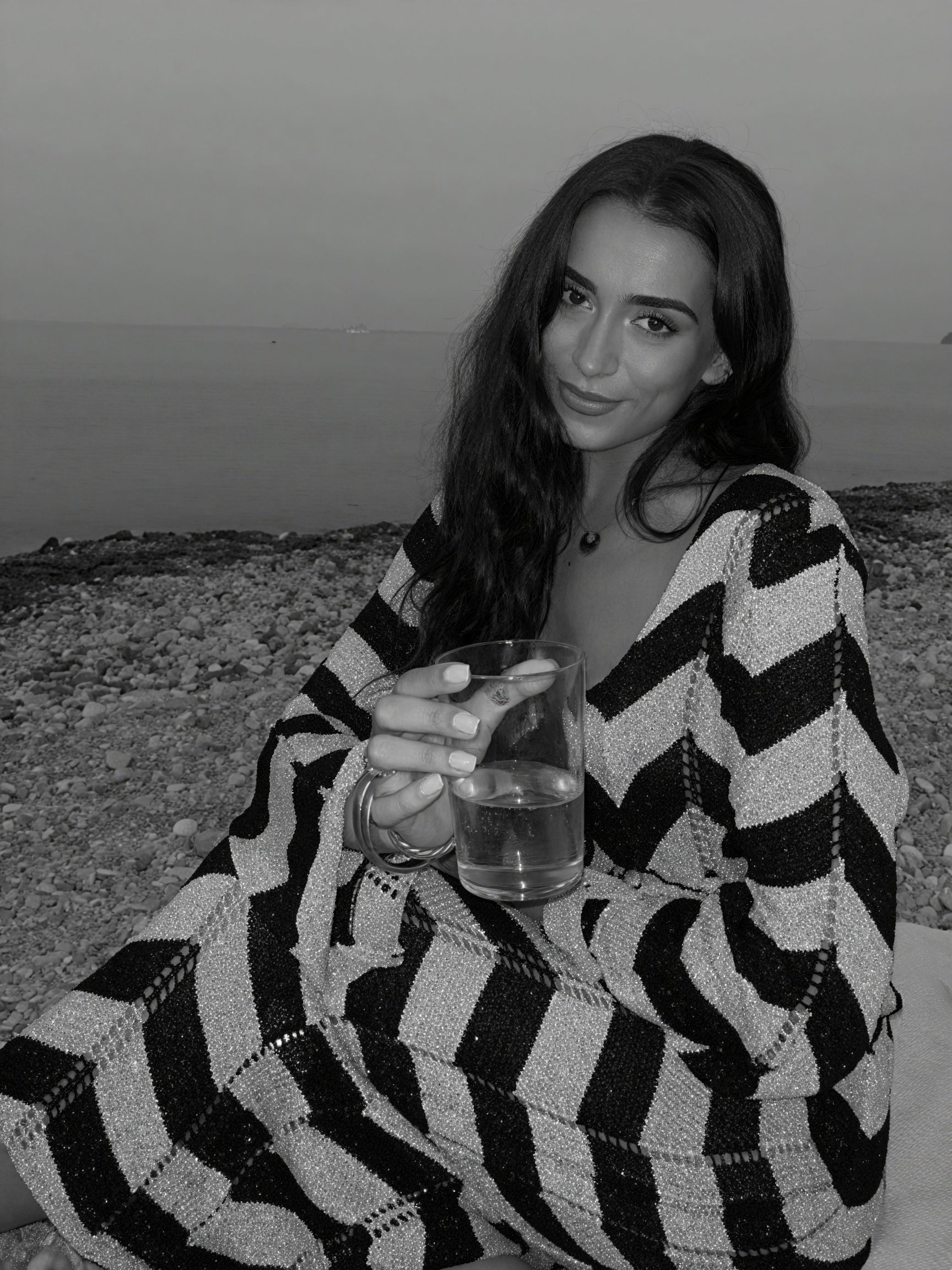 Damen Strickkleid – Chevron Muster, Langarm-83785-2b802701-fa9b-4316-b7f7-e104a6d6141f