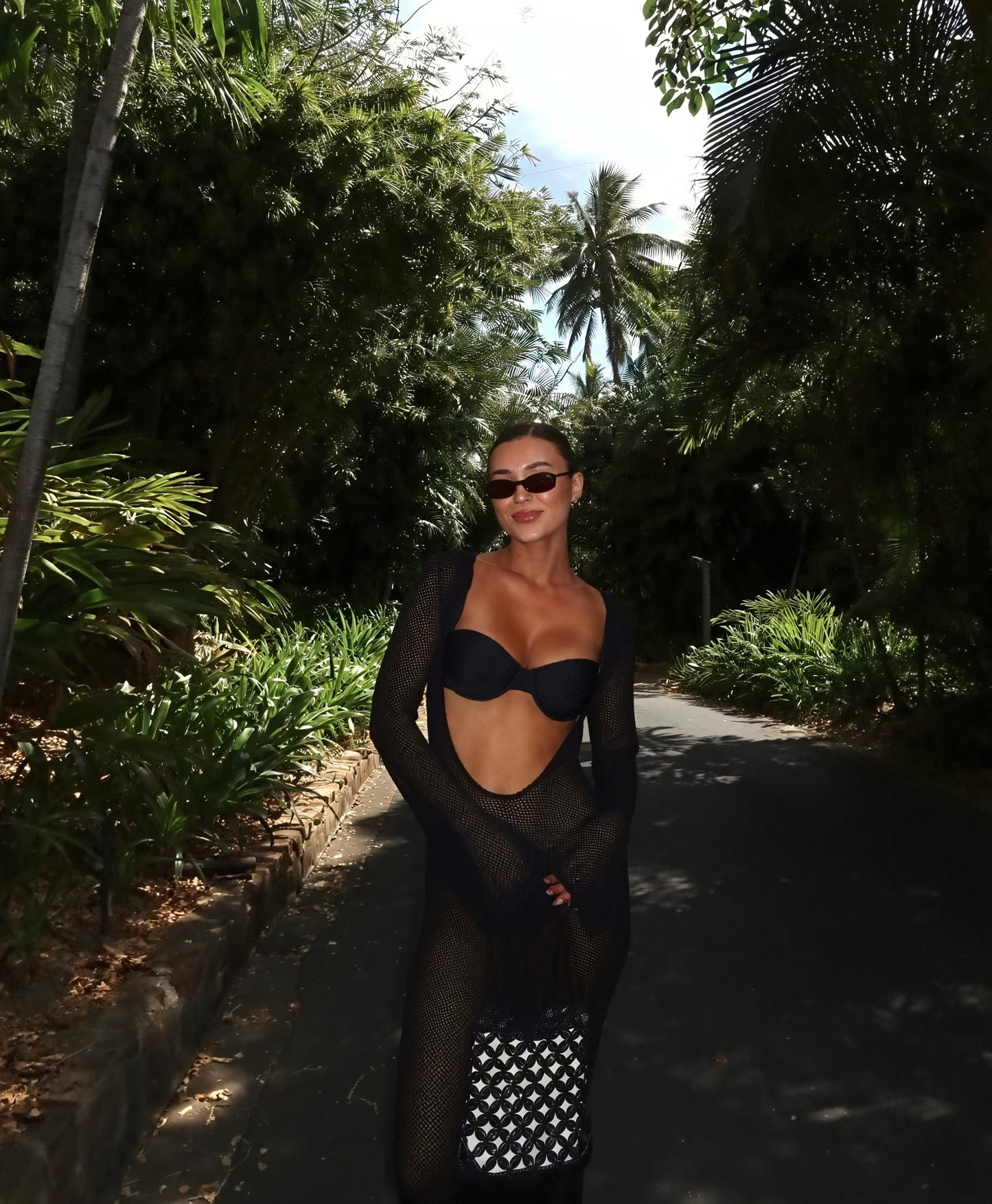 Damen Maxikleid – Transparenter Strick, Lange Ärmel, Leicht-83806-9e3185a4-ddf7-4b71-b48b-ec743360f594