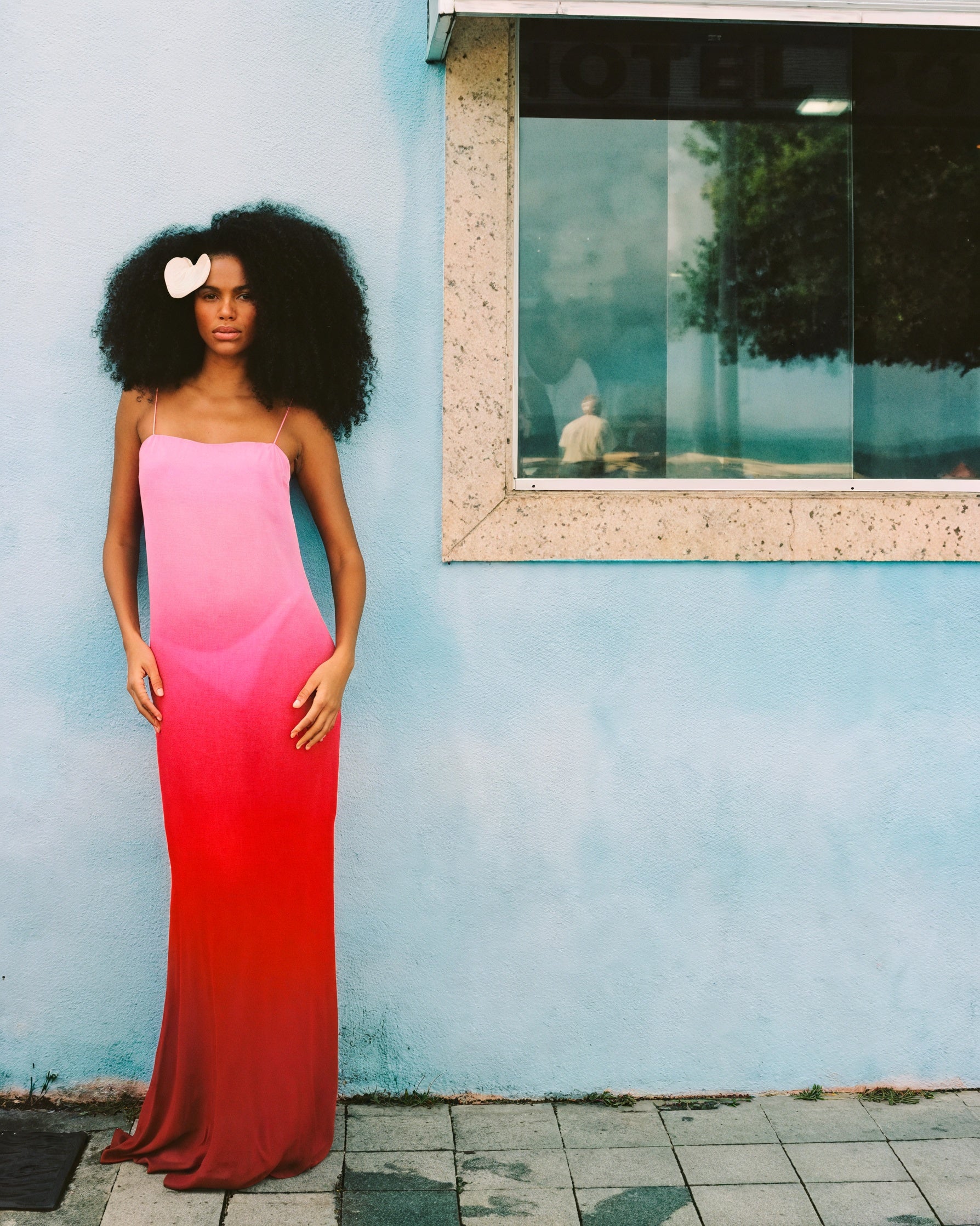 Damen Maxikleid – Ärmellos, Ombre Farbverlauf, Spaghetti-Träger, Elegant, AVA MODA-83812-9c324957-8069-4a48-bb7b-5182fc8448ba