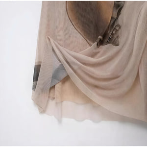 Damen Maxikleid – Halterneck, Einzigartiger Print, Strukturiert, Bodenlang, Leicht-83816-61060094-8d74-4576-9f35-758c217e3c71