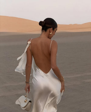 Damen Maxikleid – Satin, Wasserfall-Ausschnitt, Spaghettiträger, Bodenlang-83831-fddb6301-20ee-487b-98ac-d2cc7a7a16d9