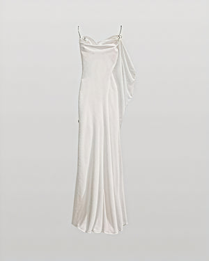 Damen Maxikleid – Satin, Wasserfall-Ausschnitt, Spaghettiträger, Bodenlang-83831-00001a11-524b-4c5f-a8c5-e37f59d26654