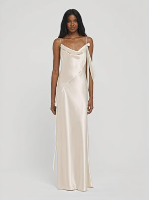 Damen Maxikleid – Satin, Wasserfall-Ausschnitt, Spaghettiträger, Bodenlang-83831-c386d1d3-536d-42dc-9e0f-a812a44c6b33