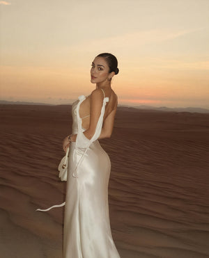 Damen Maxikleid – Satin, Wasserfall-Ausschnitt, Spaghettiträger, Bodenlang-83831-d4f4cd73-b226-4ea6-896e-346cab14bc5f