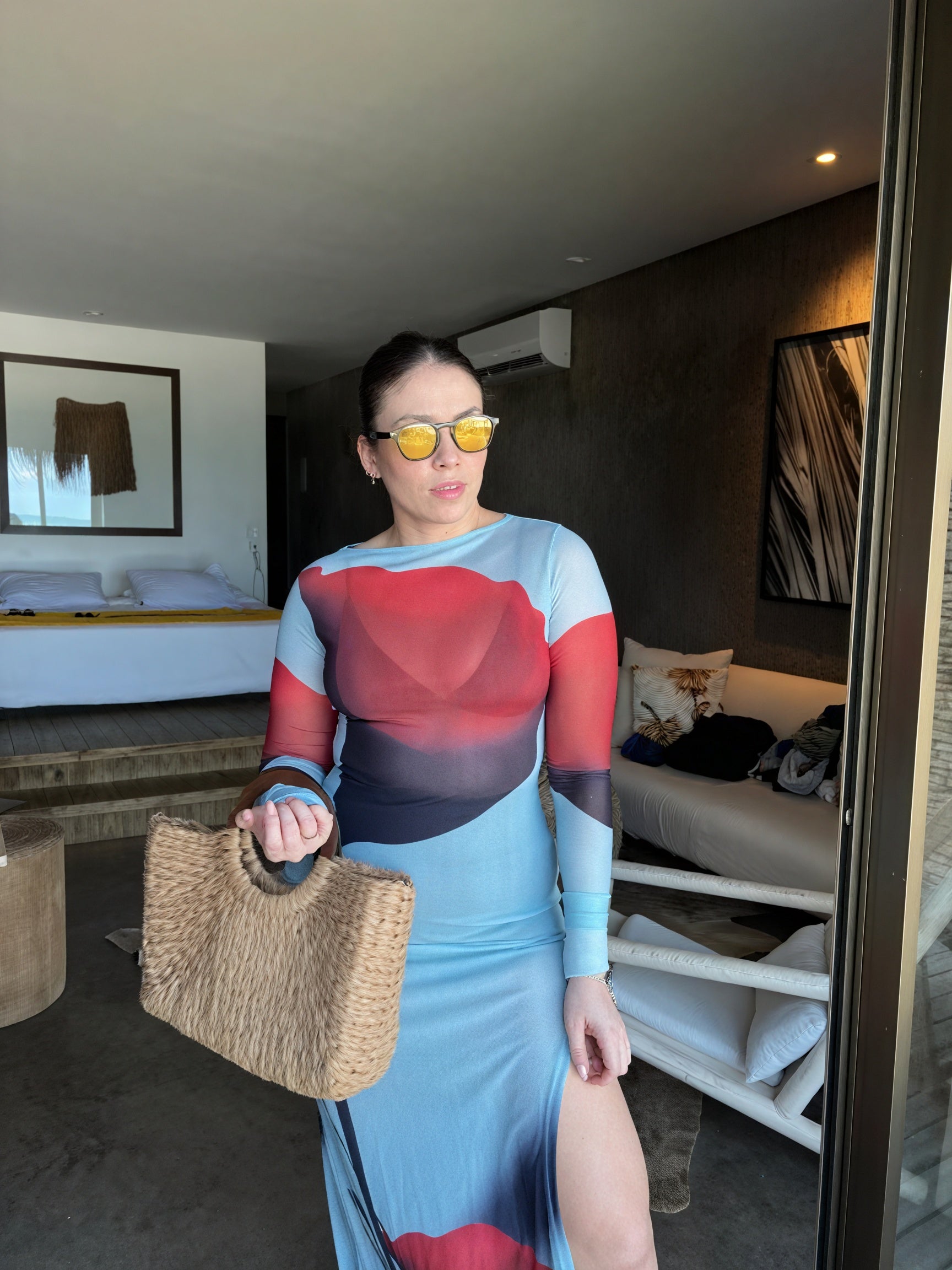 Damen Maxikleid – Langarm, Bunter Print, Bodenlang, AVA MODA-83850-aa5ed527-3d09-45b9-874b-daf556f8b9a9