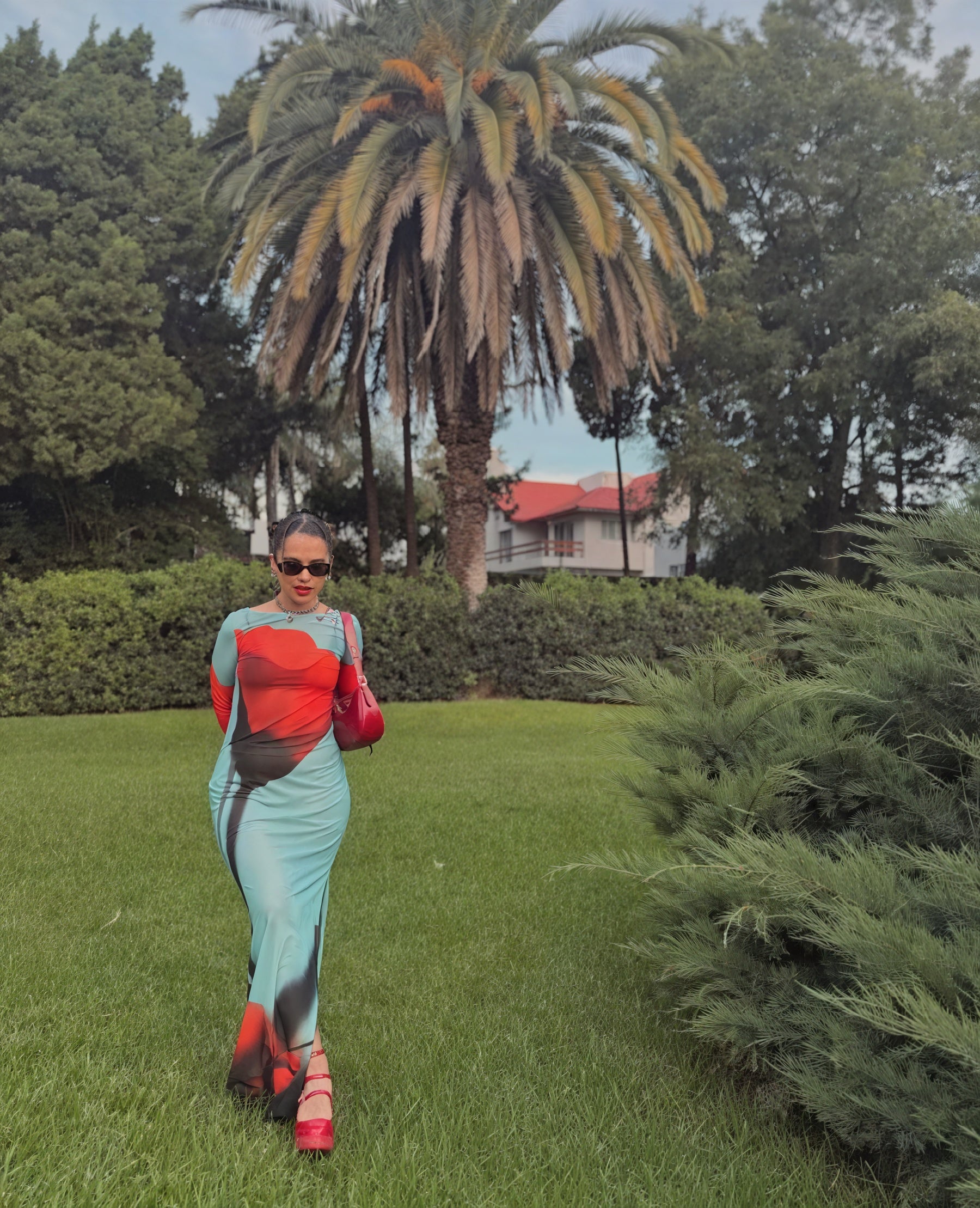 Damen Maxikleid – Langarm, Bunter Print, Bodenlang, AVA MODA-83850-94a204c7-6c78-4ffe-b97c-a8c4d5c43043