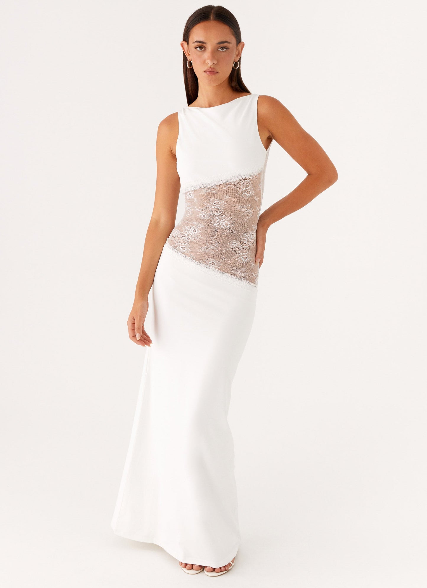 Damen Maxikleid – Ärmellos mit Spitzenpaneel, Elegant-83478-864033e5-91e2-4f28-a4c7-c1ef94af57b8