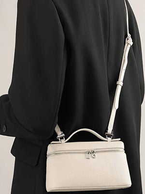 Structured Top Handle Handbag - Silver Detail